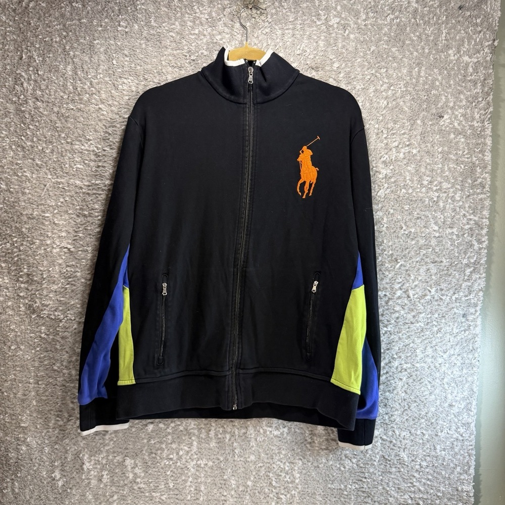 Polo Ralph Lauren Large Pony Men's Full Zip Track Sweat Jacket Cotton Size L